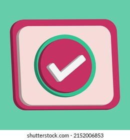 3D icon entry button vector, symbol for instructions in correct, best for property image animation