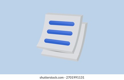 3d icon file document illustration design vector.vector illustration 