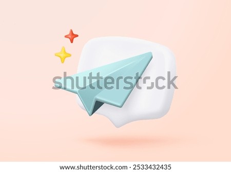 3D icon flight plane travel tourism trip planning world tour. Tourism plane trip planning world tour on summer holiday concept. 3d airplane icon vector render illustration