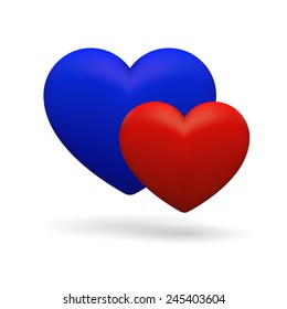 288,372 Red heart blue background Images, Stock Photos & Vectors ...