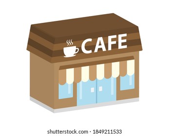 3D icon illustration of the cafe.