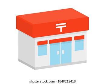 3D icon illustration of the post office.