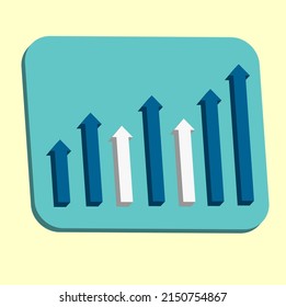 3D icon increase stock market financial investment vector, increase sales or company progress, Growth profit for your business