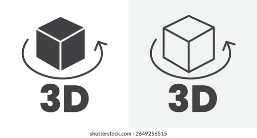 3D-Symbol - Liniendiagrammgrafik