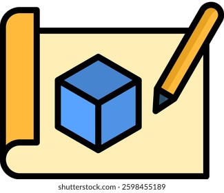 3D Icon Lineal Color Vector Illustration