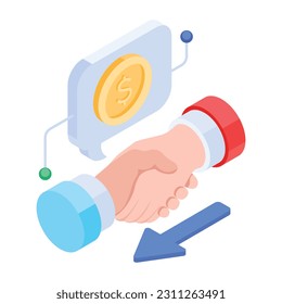 3.d ícono de la negociación de dinero