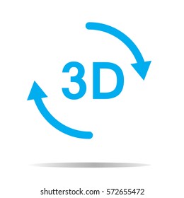 3d icon on white background. 3d sign.