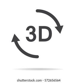 3d icon on white background. 3d sign.