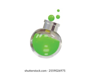 3d icon of poison. Halloween Illustration. witch poison icon illustration