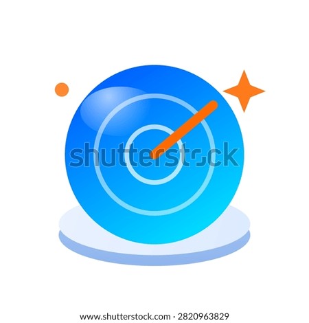 3D icon of radar representing cyber threat intelligence monitoring