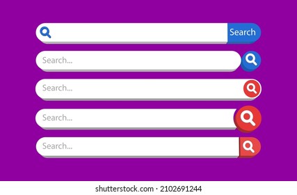 3D icon search bar design element. Search Bar for UI. Vector illustration