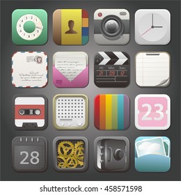 3D icon set for smartphone