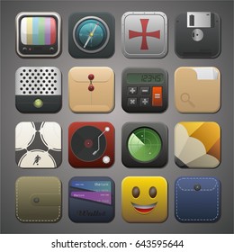 3D icon set for smartphone