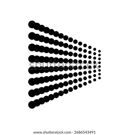 3D icon, shaped like an abstract circle