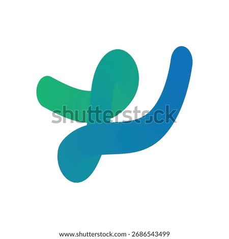 3D icon, shaped like an abstract circle