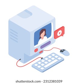 A 3d icon of social media  