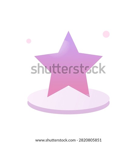3D icon of star representing positive affirmation and self esteem