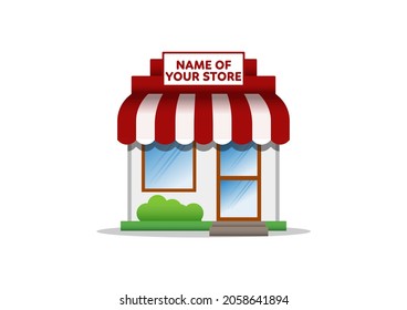 3D icon store made with vector style. easy to edit and use. 