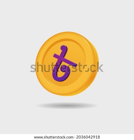 3D icon of taka coin