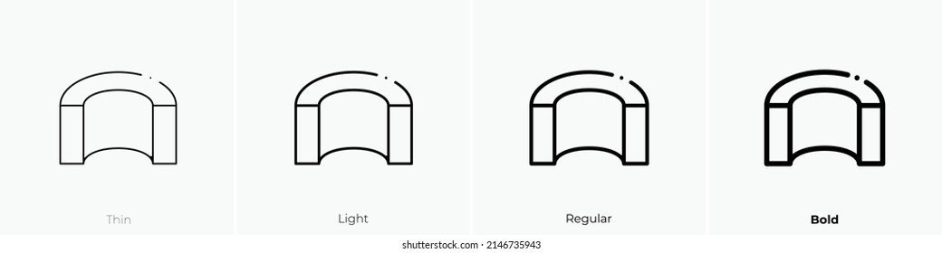 3d icon. Thin, Light Regular And Bold style design isolated on white background