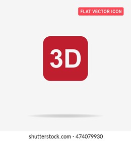 3d icon. Vector concept illustration for design.