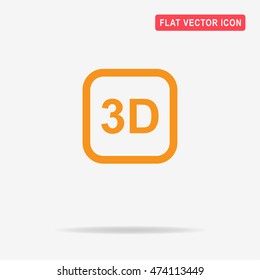 3d icon. Vector concept illustration for design.