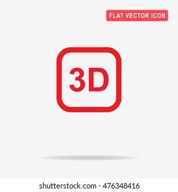 3d icon. Vector concept illustration for design.