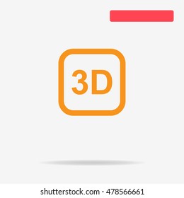 3d icon. Vector concept illustration for design.