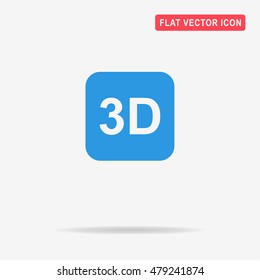 3d icon. Vector concept illustration for design.