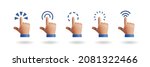 3d icon vector illustration - Touch or click icon stock vector design. 3d hand pointing icon design. Eps design