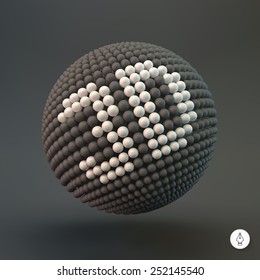 3d icon. Web sign. Design element. Vector illustration.
