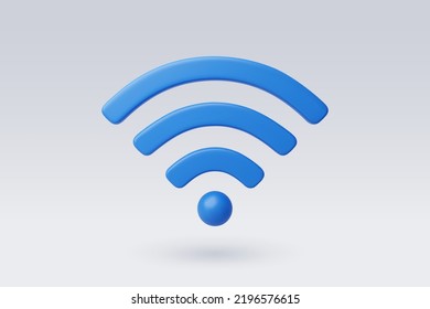 3D icon of wifi, wireless connection and internet technology concept, eps10 vector.