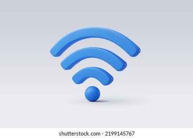 3D icon of wifi, wireless connection and internet technology concept, eps10 vector.