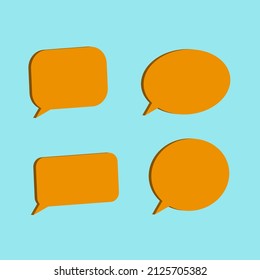 3d icons, conversation icons have 4 cute shapes