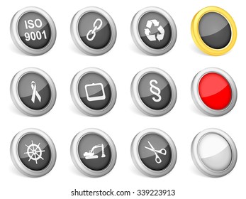 3d icons set 2 on white background. Vector illustration.