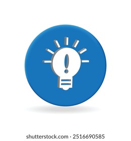 3d idea button realistic icon vector concept. Trendy modern design illustration isolated