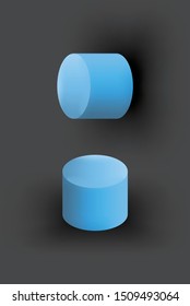 3D illusion abstract background, blue tube