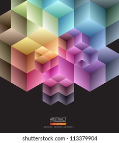 3d illusion abstract background for design