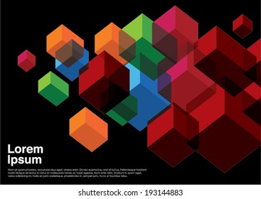 3D illusion cube pattern
