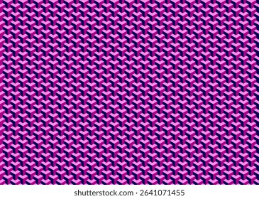 3d illusion of depth, isometric cubes in pink and purple