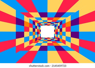 3D illusion optic ccolor background vector design 