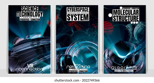 3d illustartion of innovation technology background ready for website banner or poster