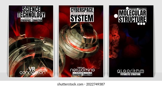 3d illustartion of innovation technology background ready for website banner or poster