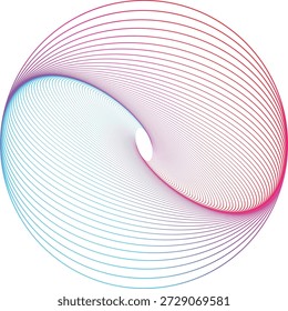 Una ilustración 3D de un diseño de fondo abstracto con un resorte de juguete esbelto arco iris que forma una esfera de patrón espiral redonda y colorida como un elemento de diseño creativo