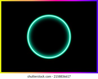 3D Illustration. Abstract background with neon lights in blue and pinc colors