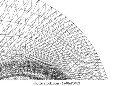 3d illustration of abstract geometric shape