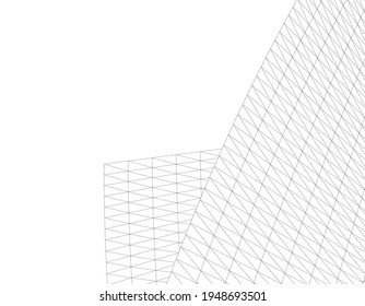 3d illustration of abstract geometric shape