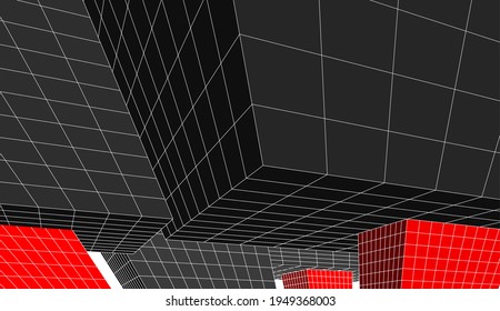 3d illustration of abstract modern architecture