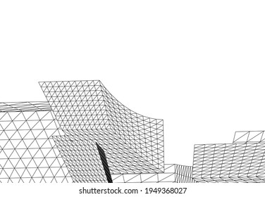 3d illustration of abstract modern architecture