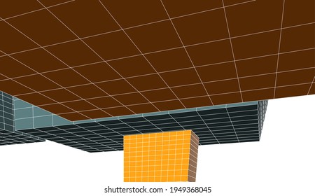3d illustration of abstract modern architecture